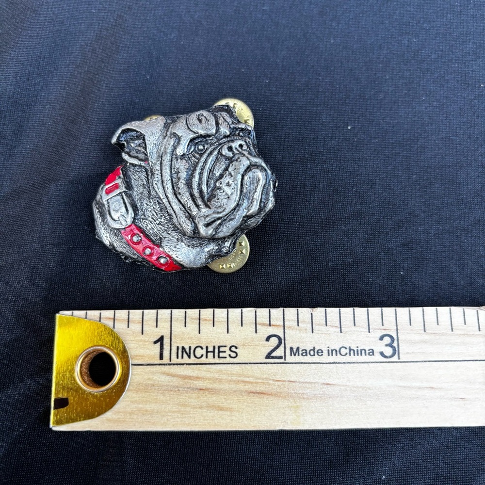 Big BULLDOG USMC Bull Dog Vest Hat Biker Lapel Collectors Pin Accessories 1.5 in - Picture 4 of 5